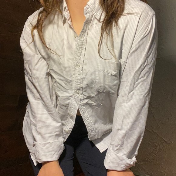 J. Crew Vintage Oxford Striped Button Down - Picture 1 of 7